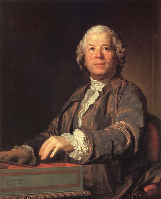 Joseph-Siffred  Duplessis Christoph Willibald von Gluck at the spinet Norge oil painting art